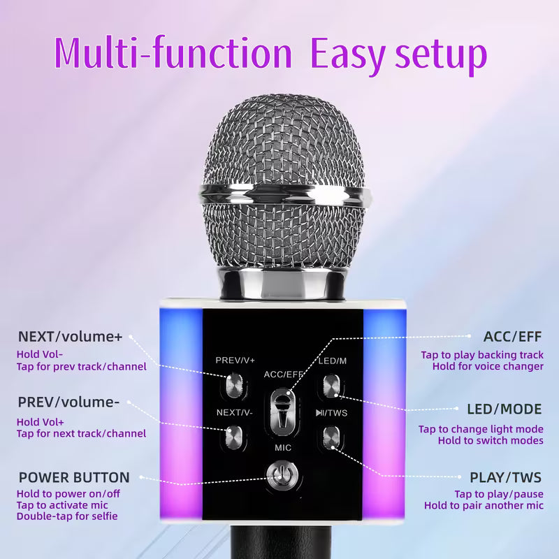 Wireless Karaoke Microphone Speaker