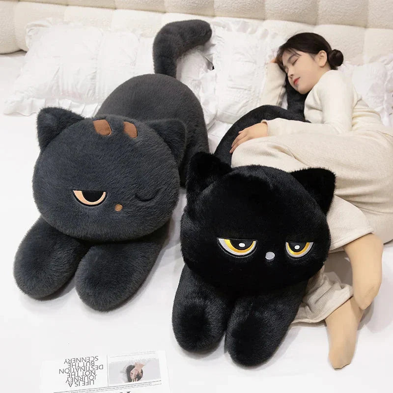 Giant Black Grey Cat Plushies™